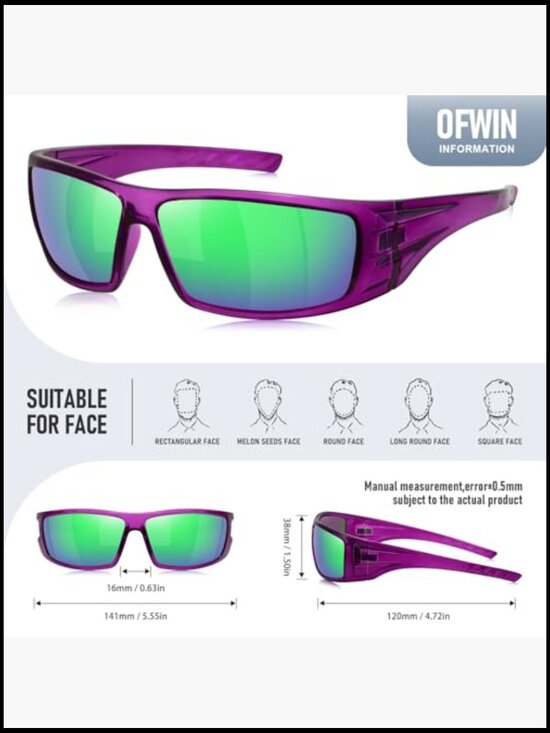 Polarized Sports Sunglasses Unbreakable Frame UV400 Protection main image 5